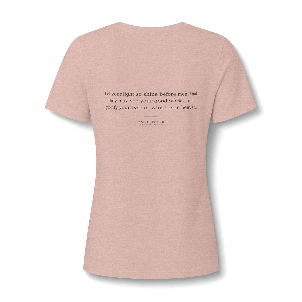 Women's V-Neck Tee — "LIGHT." Inspirational Christian Graphic Shirt