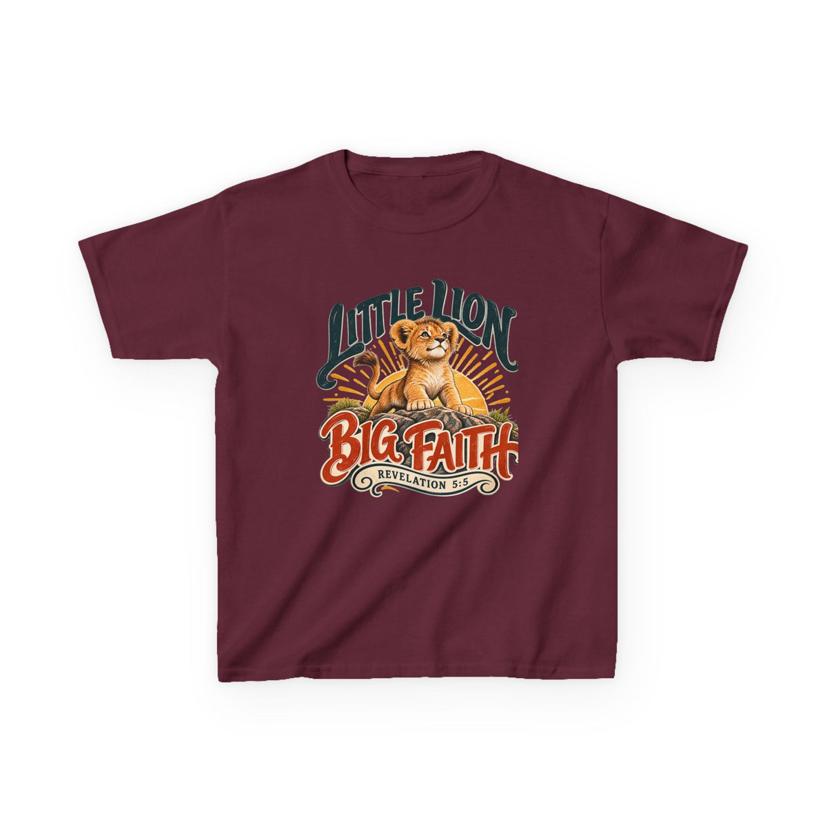 Little Lion Big Faith Kids Tee