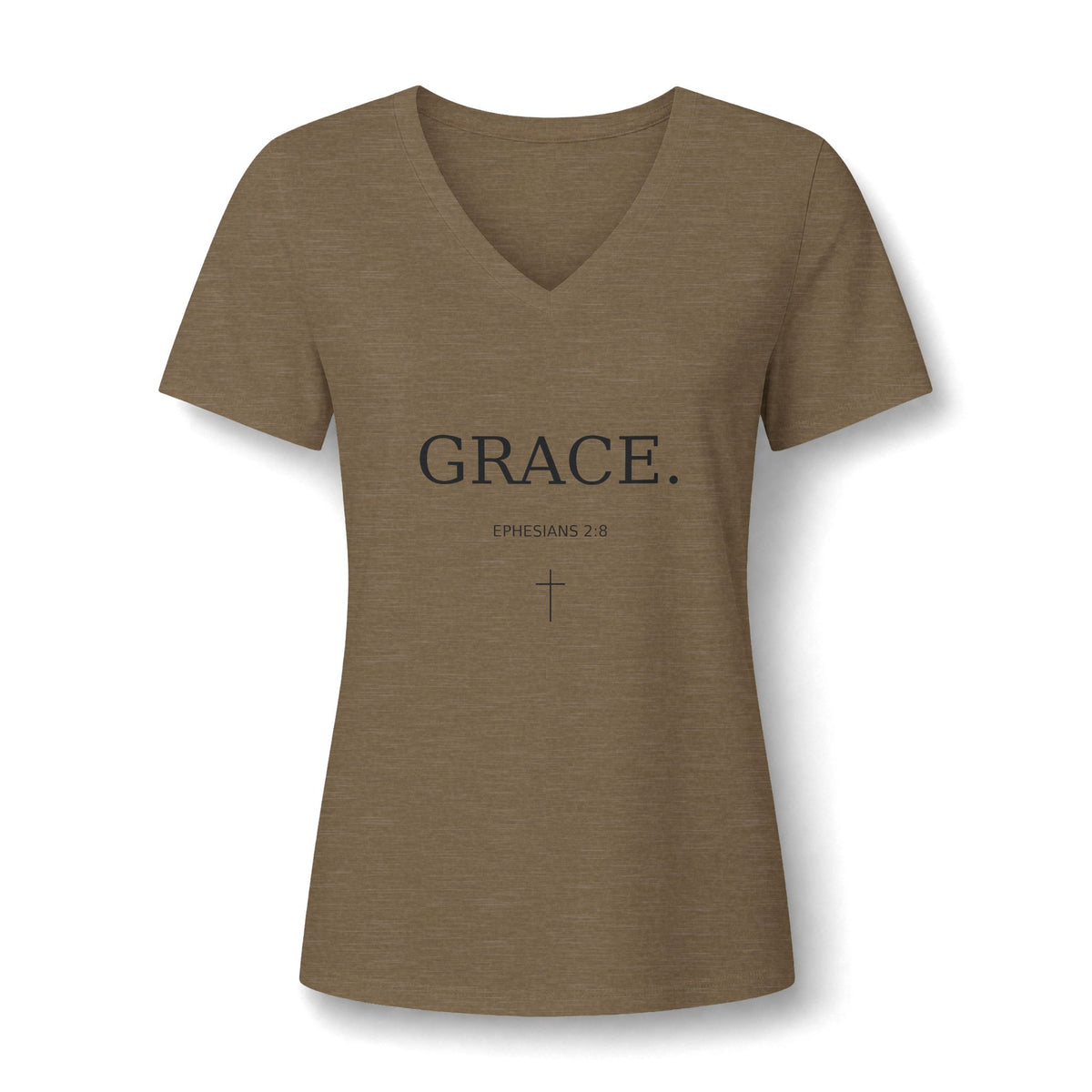 Grace V-Neck Tee — Christian Inspirational Women's Shirt