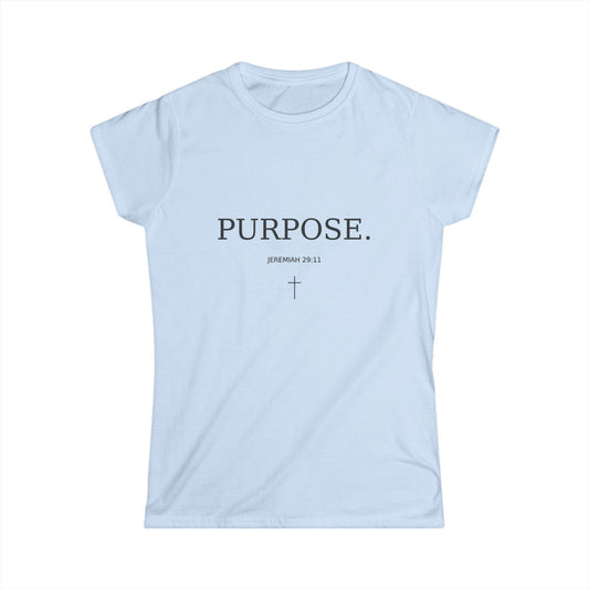 Christian "PURPOSE" Women's Tee — Faith-Based Inspirational Shirt