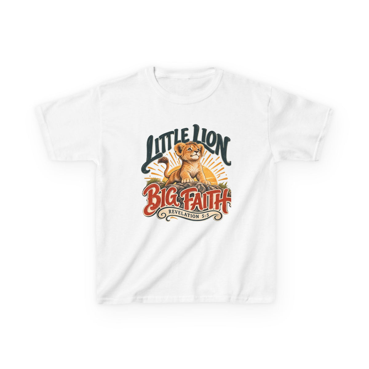 Little Lion Big Faith Kids Tee