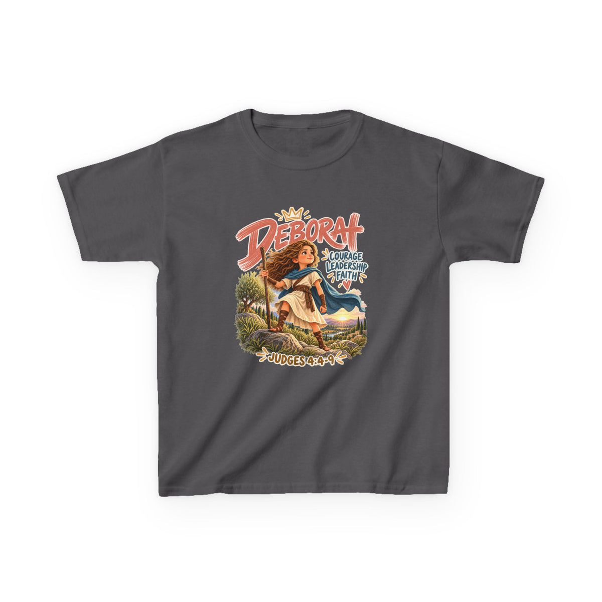 Kids Deborah Courage, Strength & Hope Christian Graphic T-Shirt