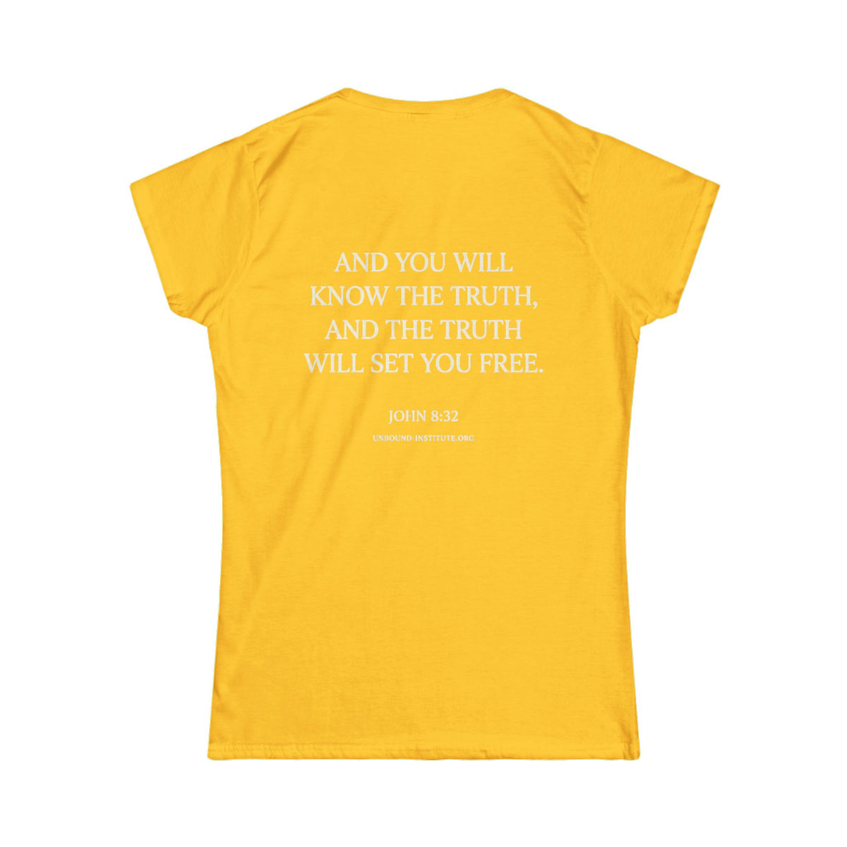 UNBOUND Christian Tee for Women — Faith Graphic Softstyle Shirt