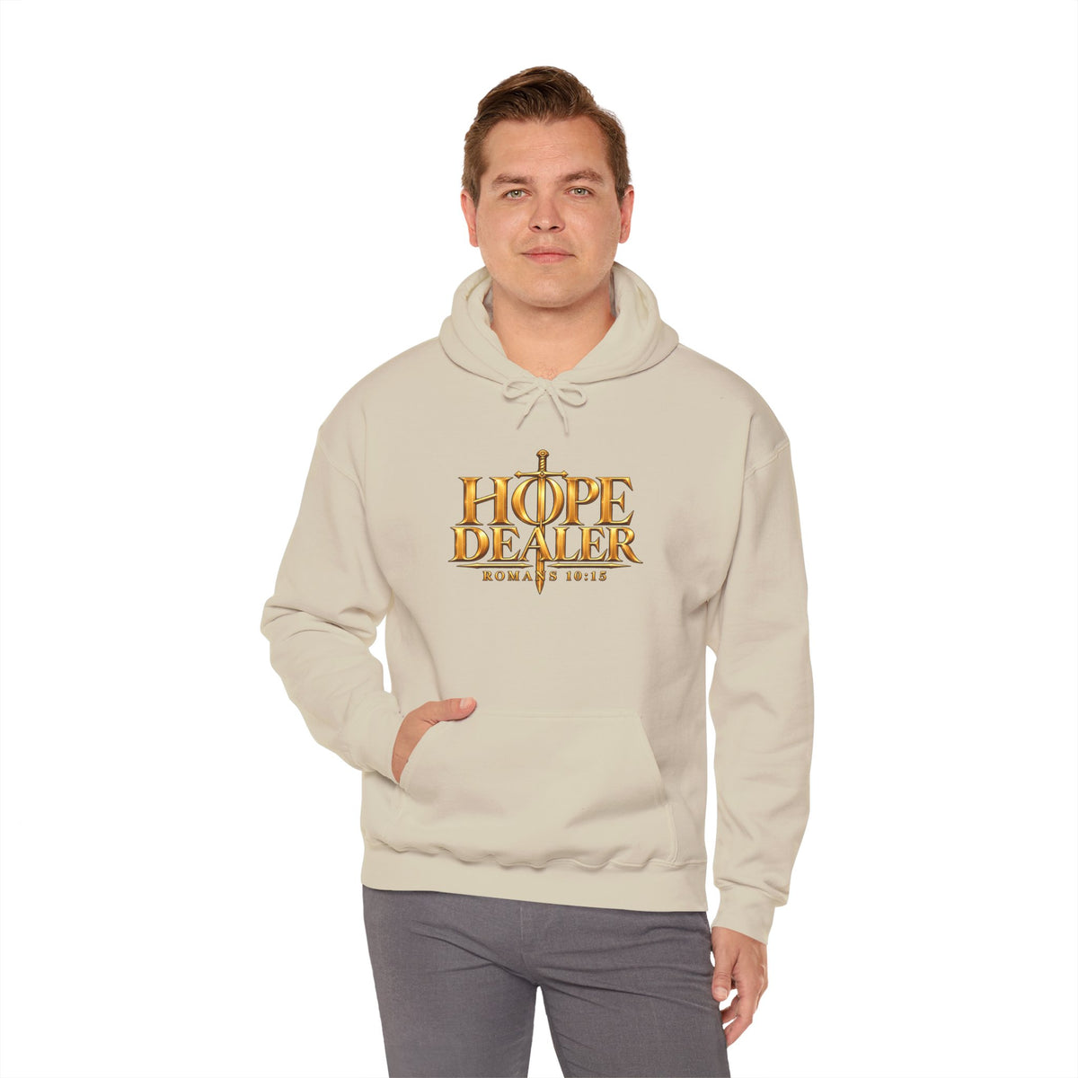 "Hope Dealer" Christian Hoodie – Romans 10:15 Gospel & Faith Sweatshirt