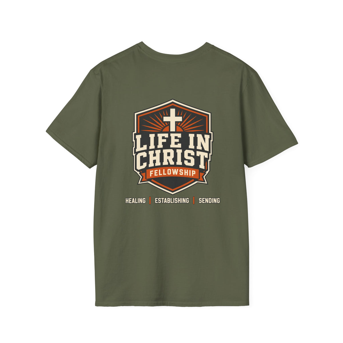 Christian T-Shirt — "Life in Christ Fellowship" Church Tee