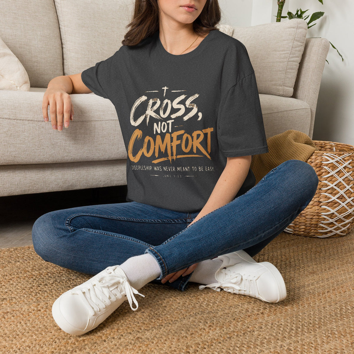 Cross Not Comfort T-Shirt — Inspirational Christian Faith Tee