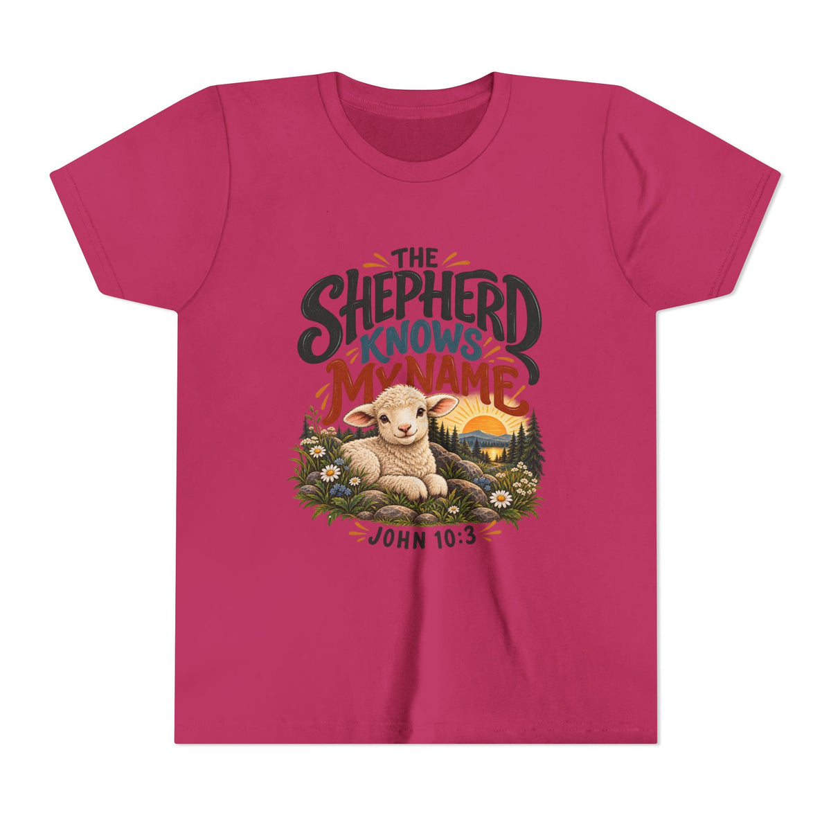 The Shepherd Knows My Name Youth Christian Tee