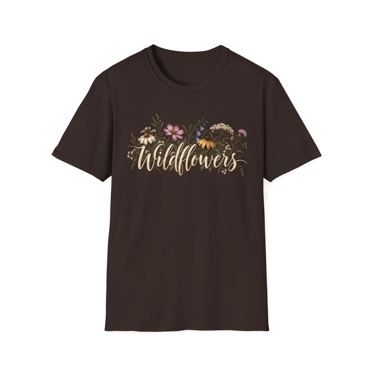 Unbound Mismatched Wildflowers T-Shirt – Floral Boho Nature Lover Design