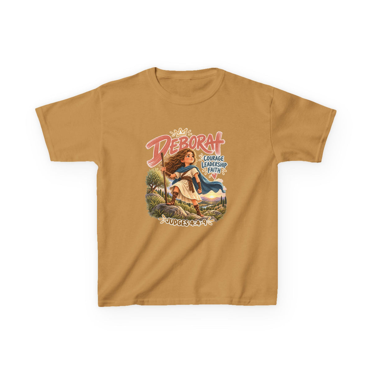 Kids Deborah Courage, Strength & Hope Christian Graphic T-Shirt