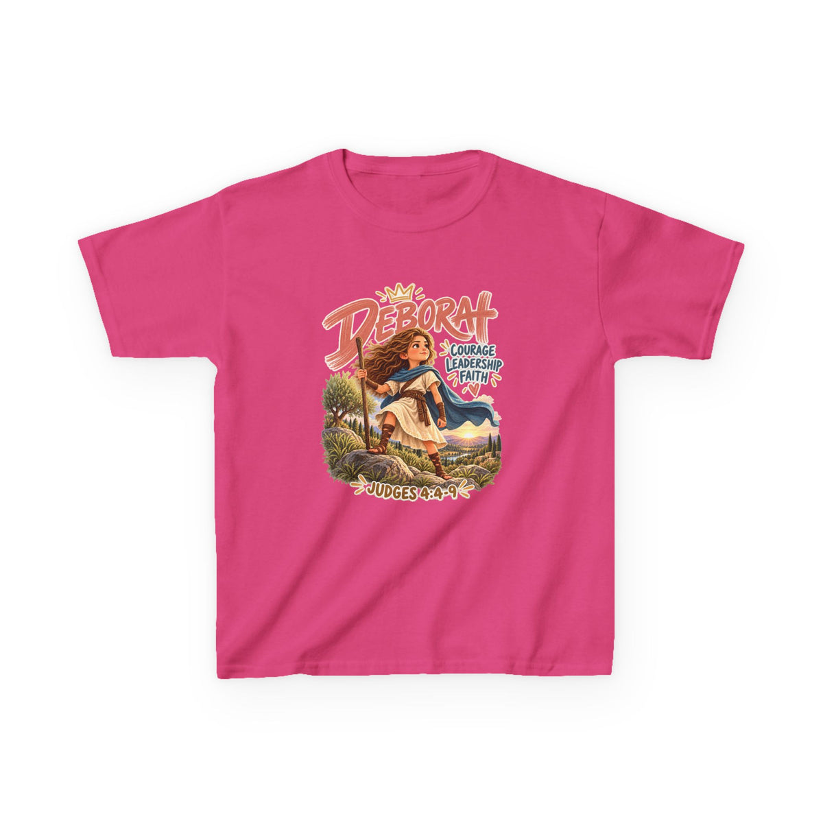 Kids Deborah Courage, Strength & Hope Christian Graphic T-Shirt