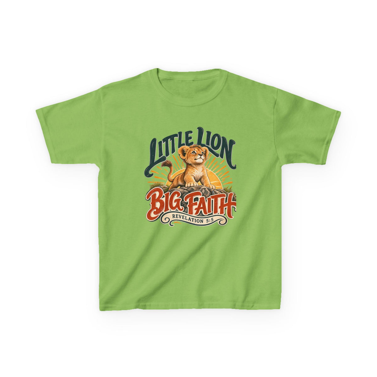 Little Lion Big Faith Kids Tee