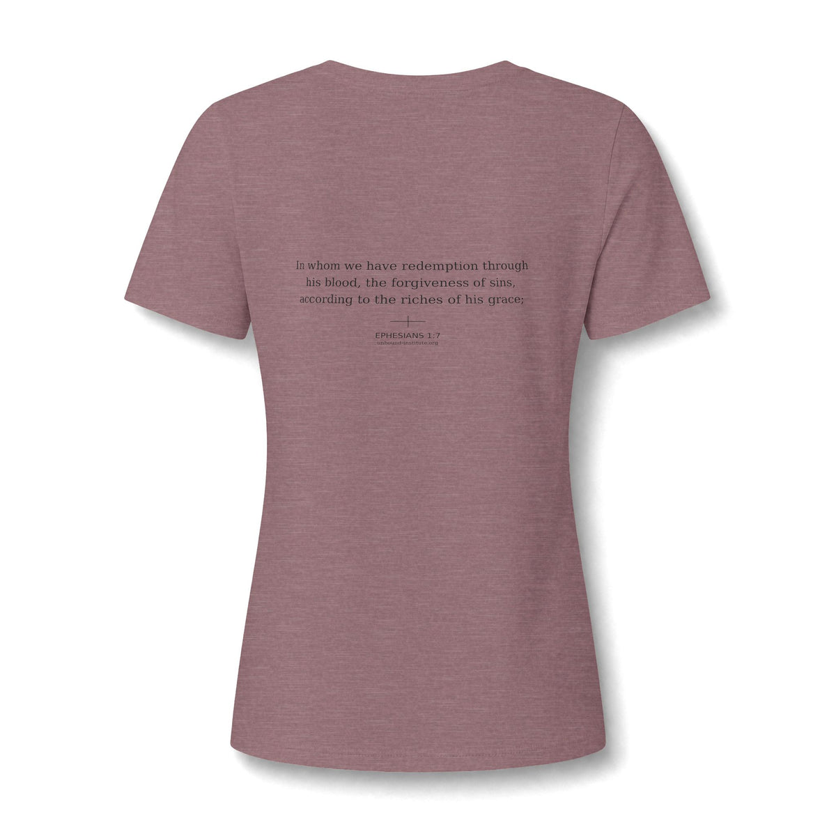 Redeemed V-Neck Tee — Women's Christian Faith T-Shirt