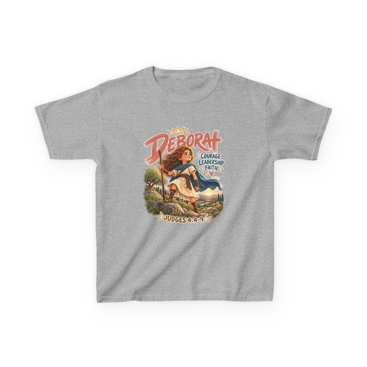 Kids Deborah Courage, Strength & Hope Christian Graphic T-Shirt