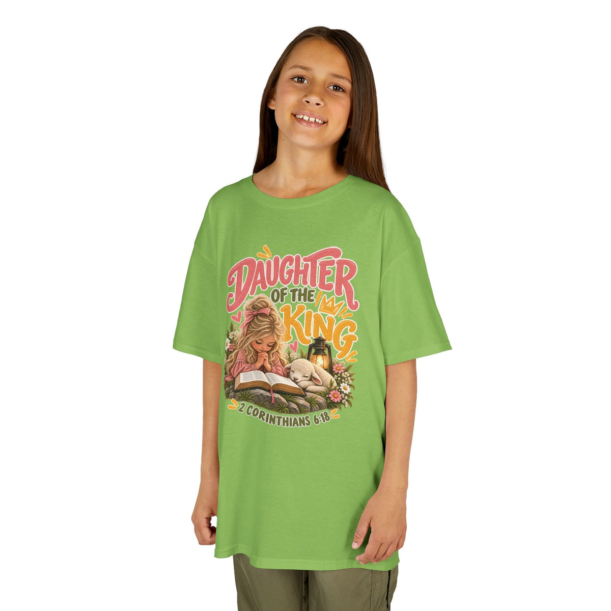 Daughter of the King Kids T-Shirt Blonde – Christian 2 Corinthians 6:18 Design