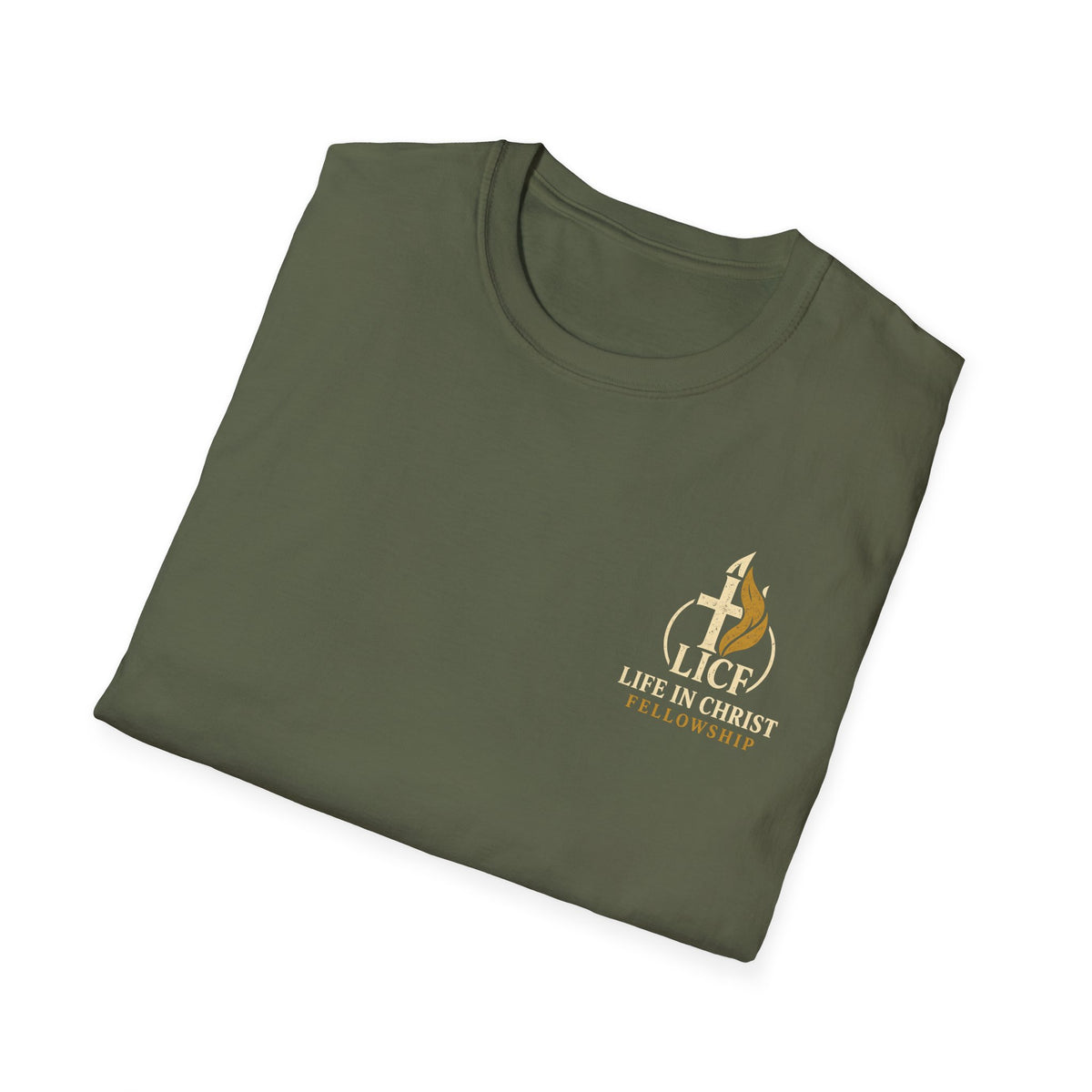 Christian T-Shirt — "Life in Christ Fellowship" Logo Tee