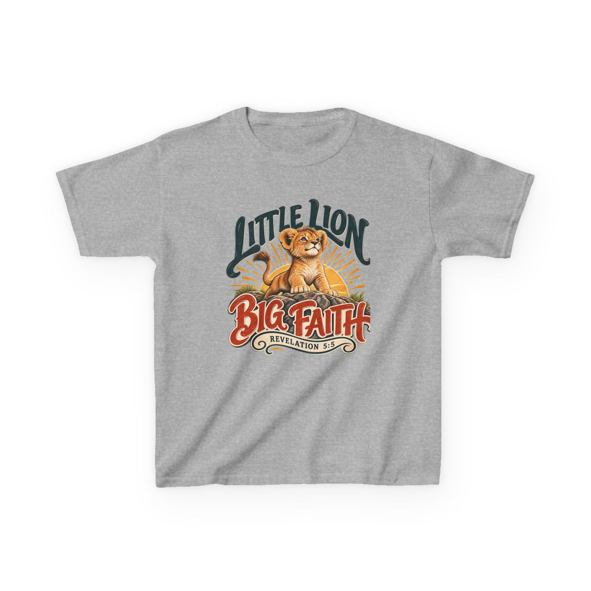 Little Lion Big Faith Kids Tee