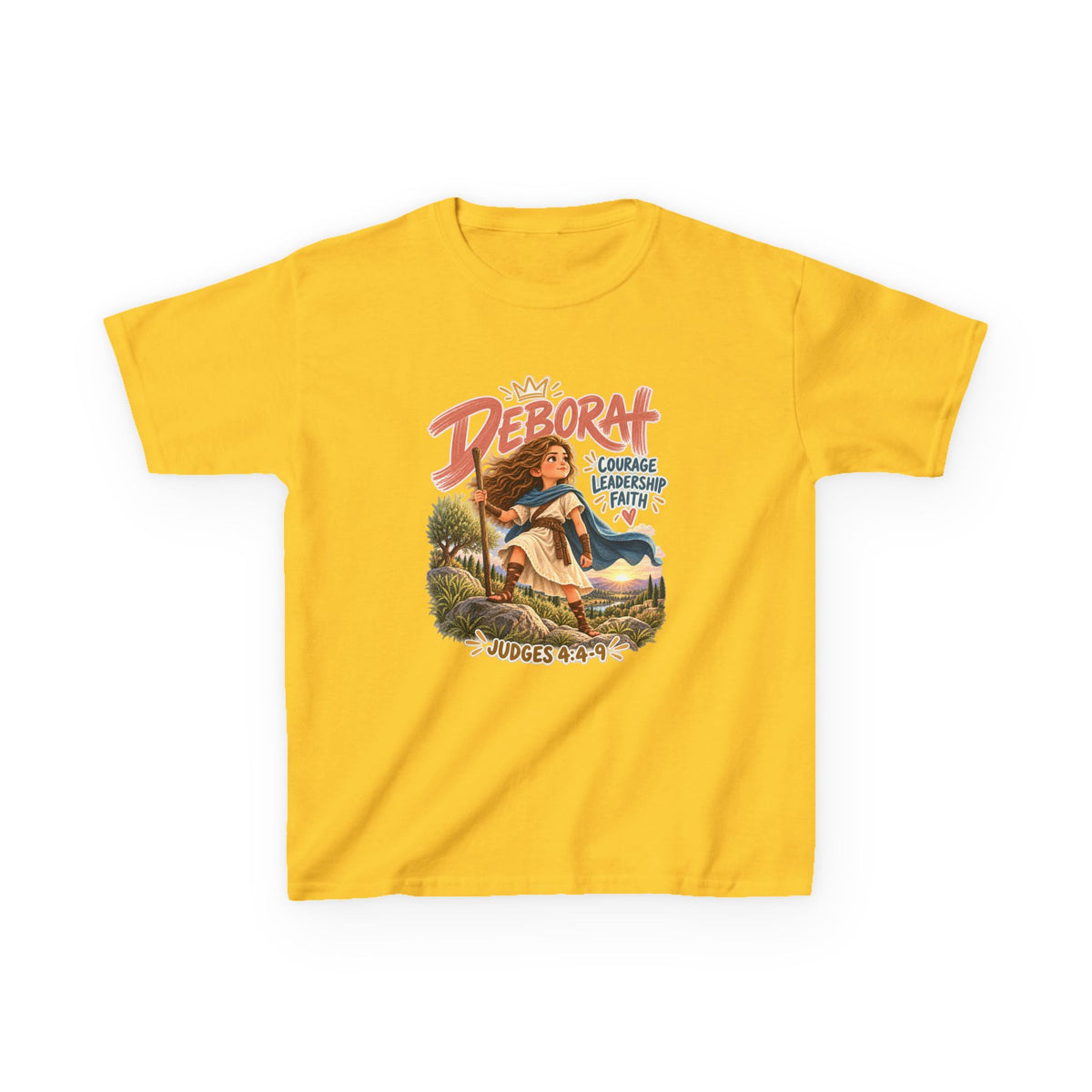 Kids Deborah Courage, Strength & Hope Christian Graphic T-Shirt