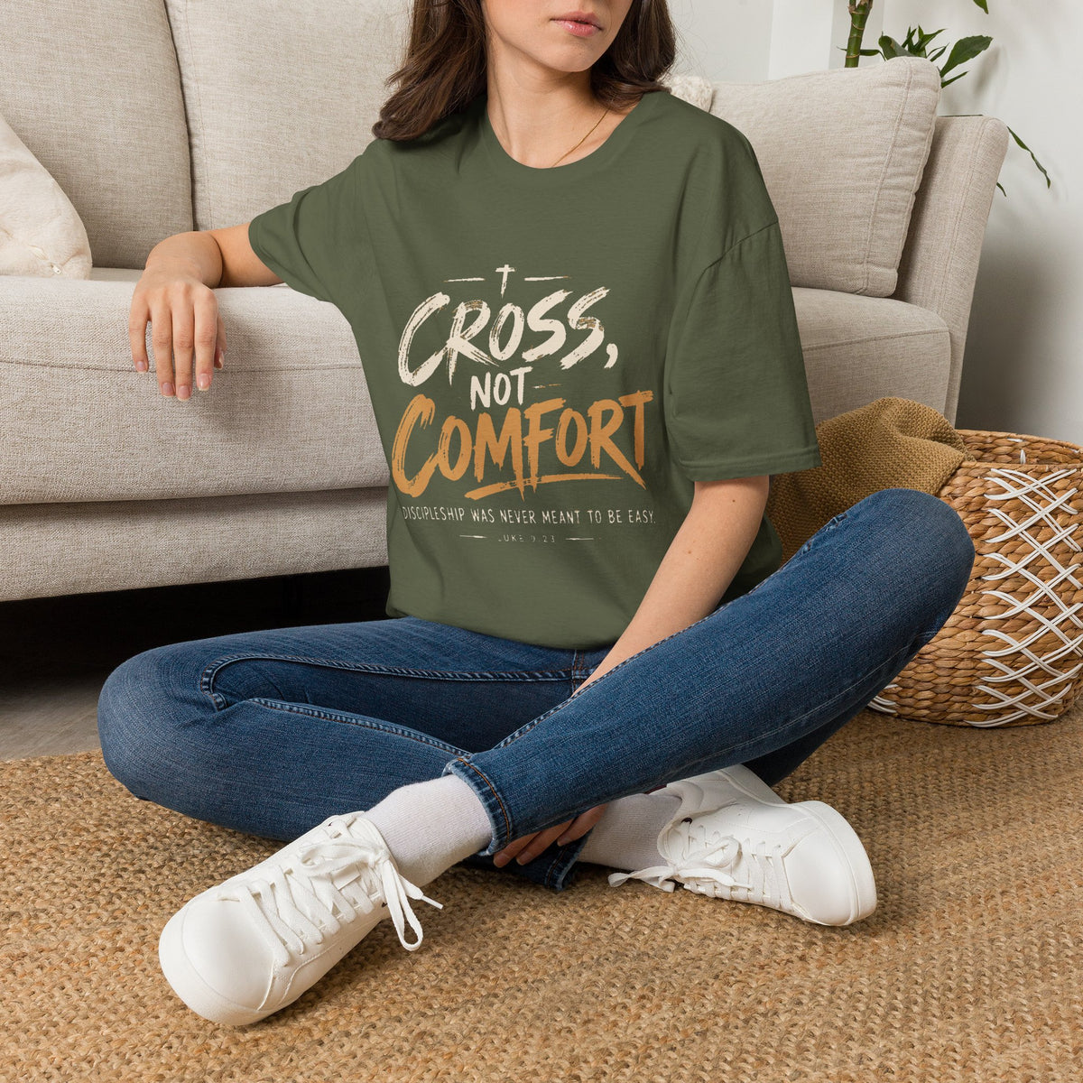 Cross Not Comfort T-Shirt — Inspirational Christian Faith Tee
