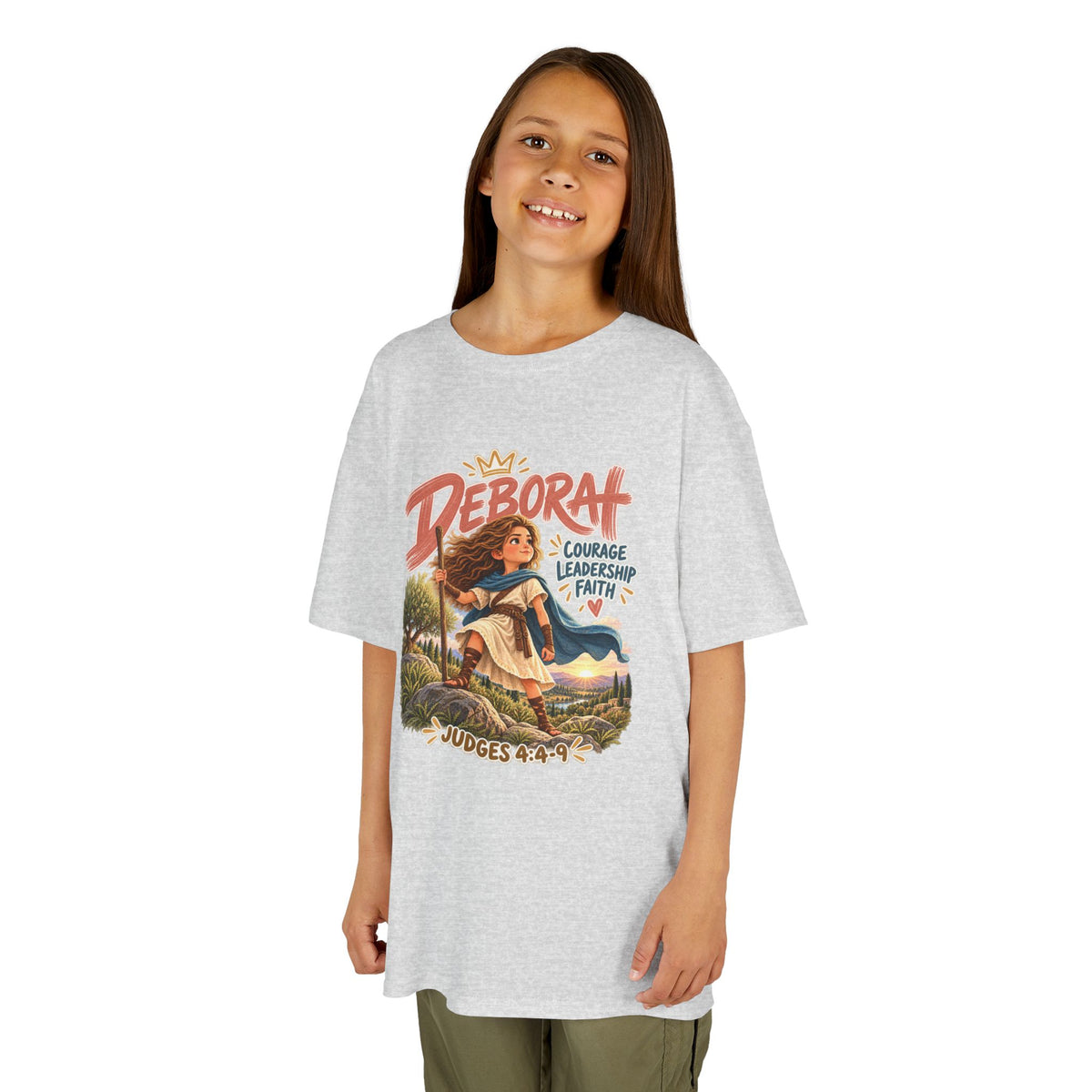 Kids Deborah Courage, Strength & Hope Christian Graphic T-Shirt