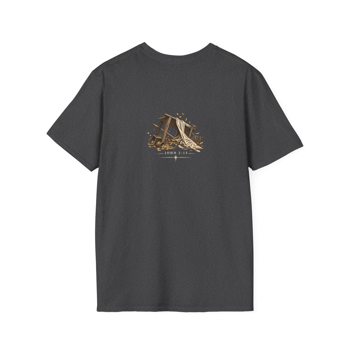 Jesus Flipped Tables T-Shirt — Rustic Cross & Bread Christian Tee
