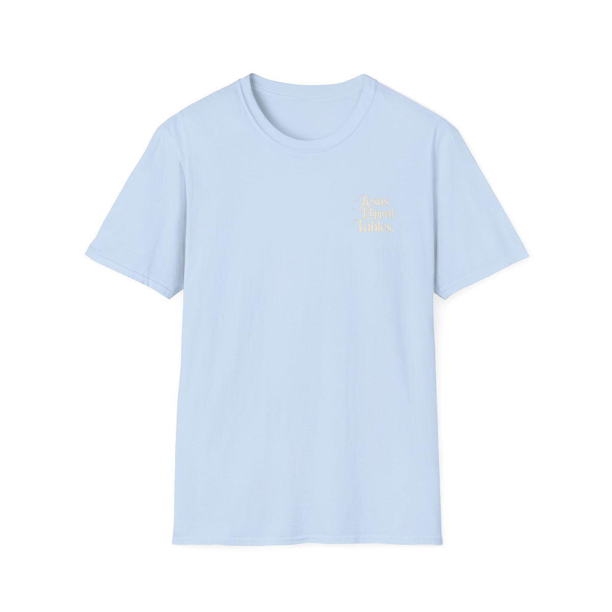 Jesus Flipped Tables T-Shirt — Rustic Cross & Bread Christian Tee