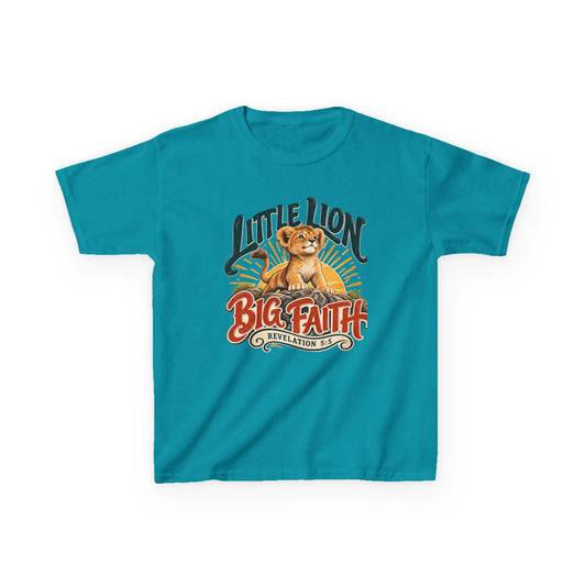 Little Lion Big Faith Kids Tee