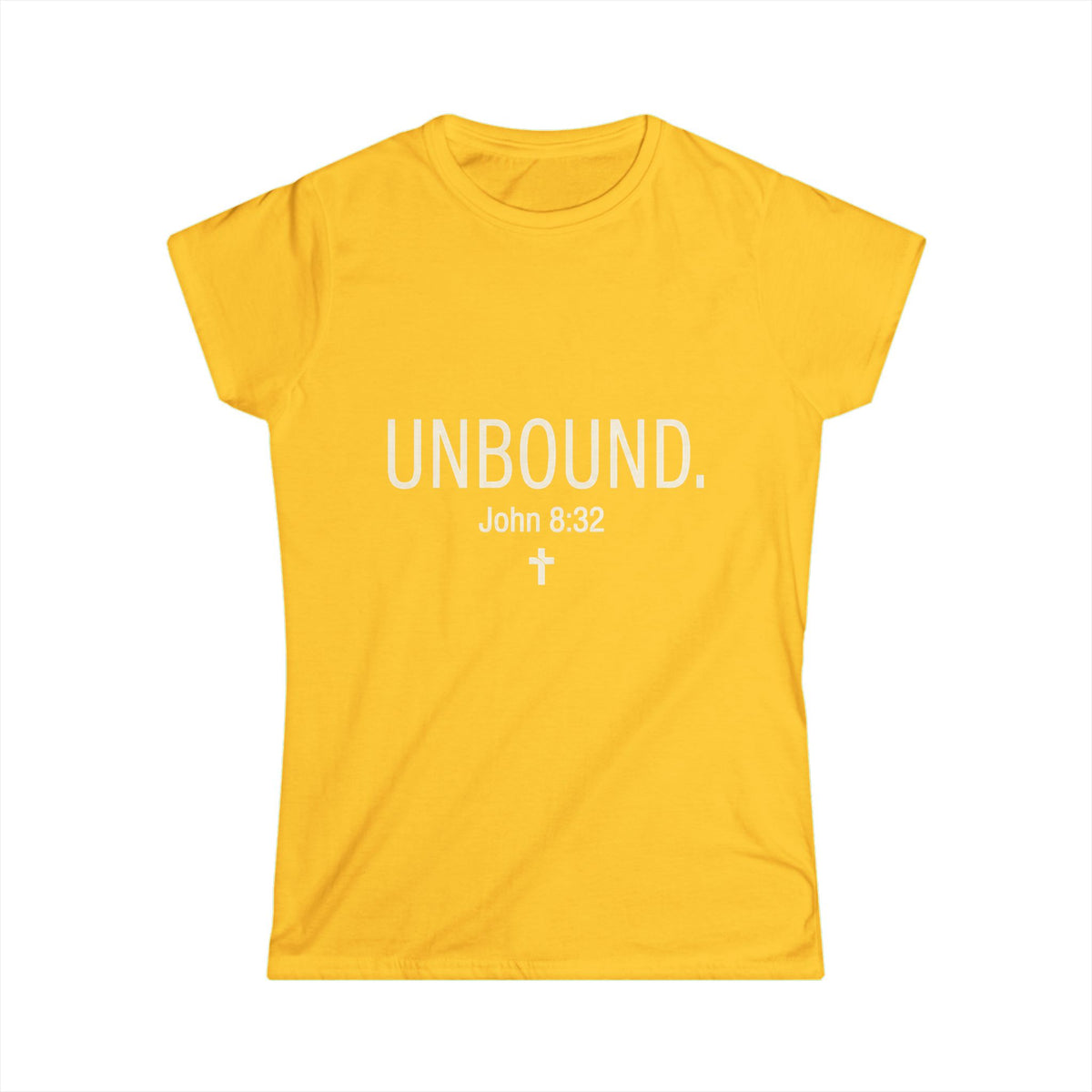 UNBOUND Christian Tee for Women — Faith Graphic Softstyle Shirt