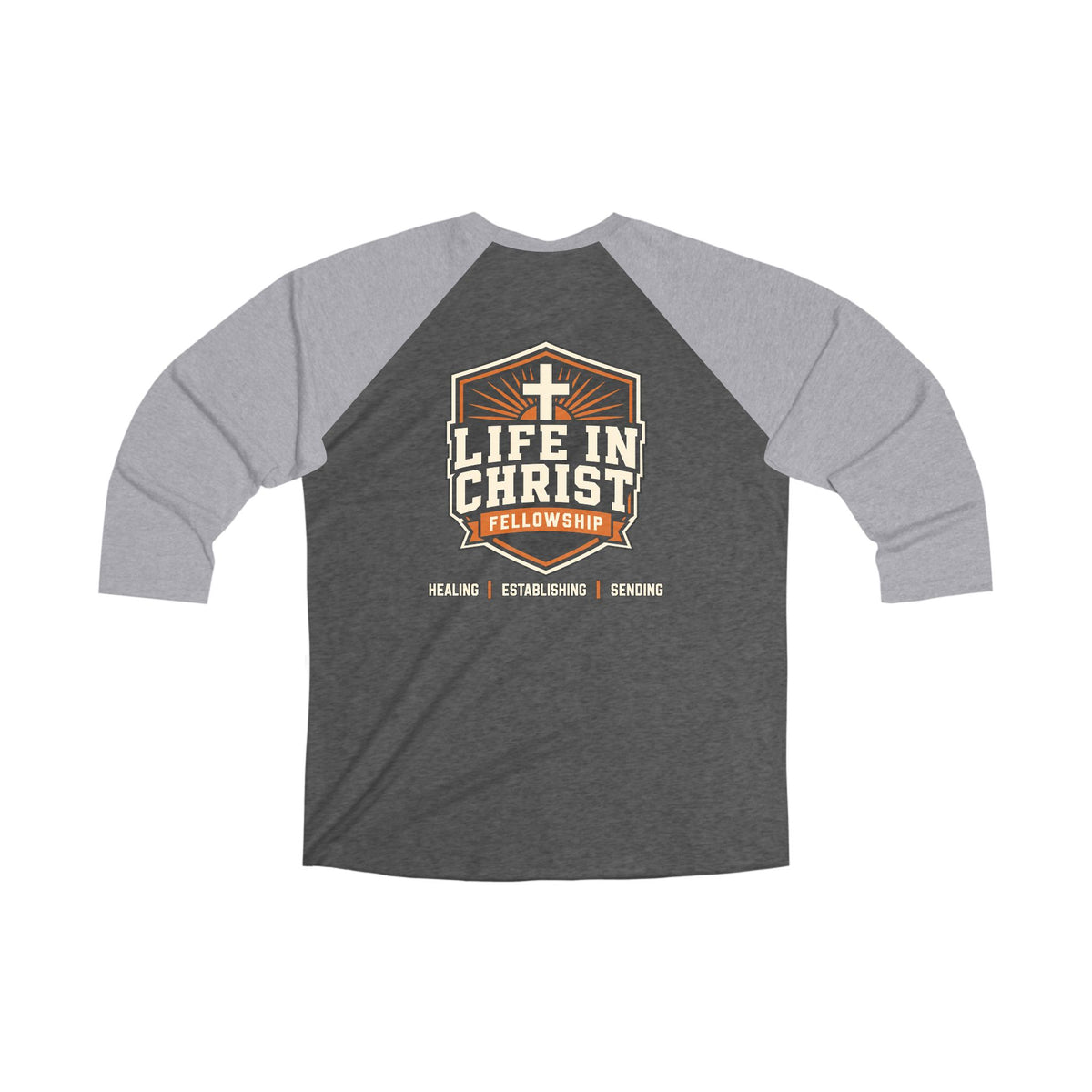 Life in Christ Baseball Tee — Christian Faith Raglan Shirt