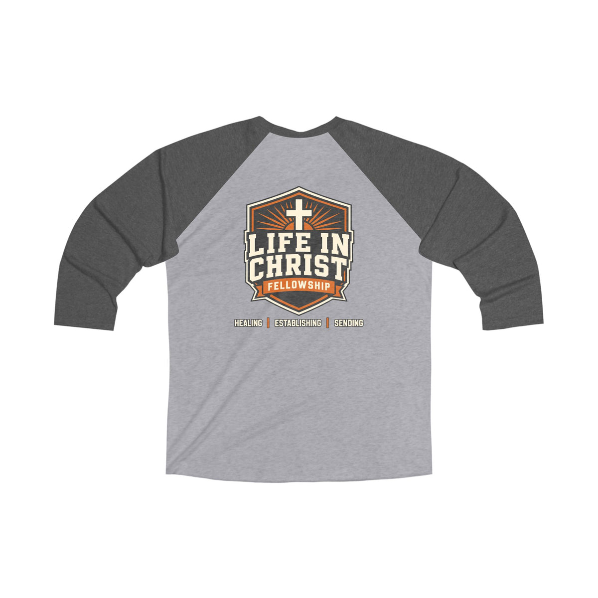 Life in Christ Baseball Tee — Christian Faith Raglan Shirt