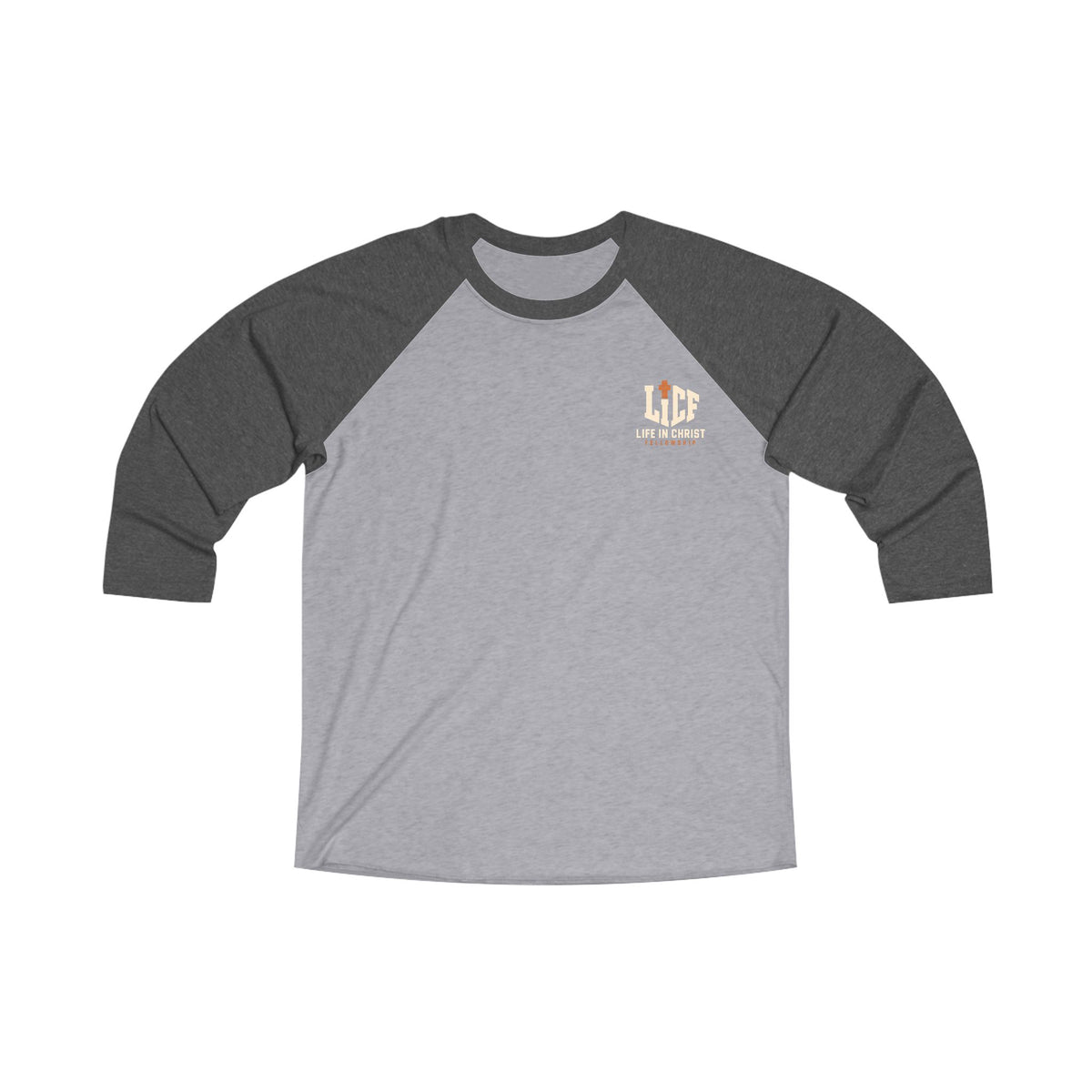 Life in Christ Baseball Tee — Christian Faith Raglan Shirt