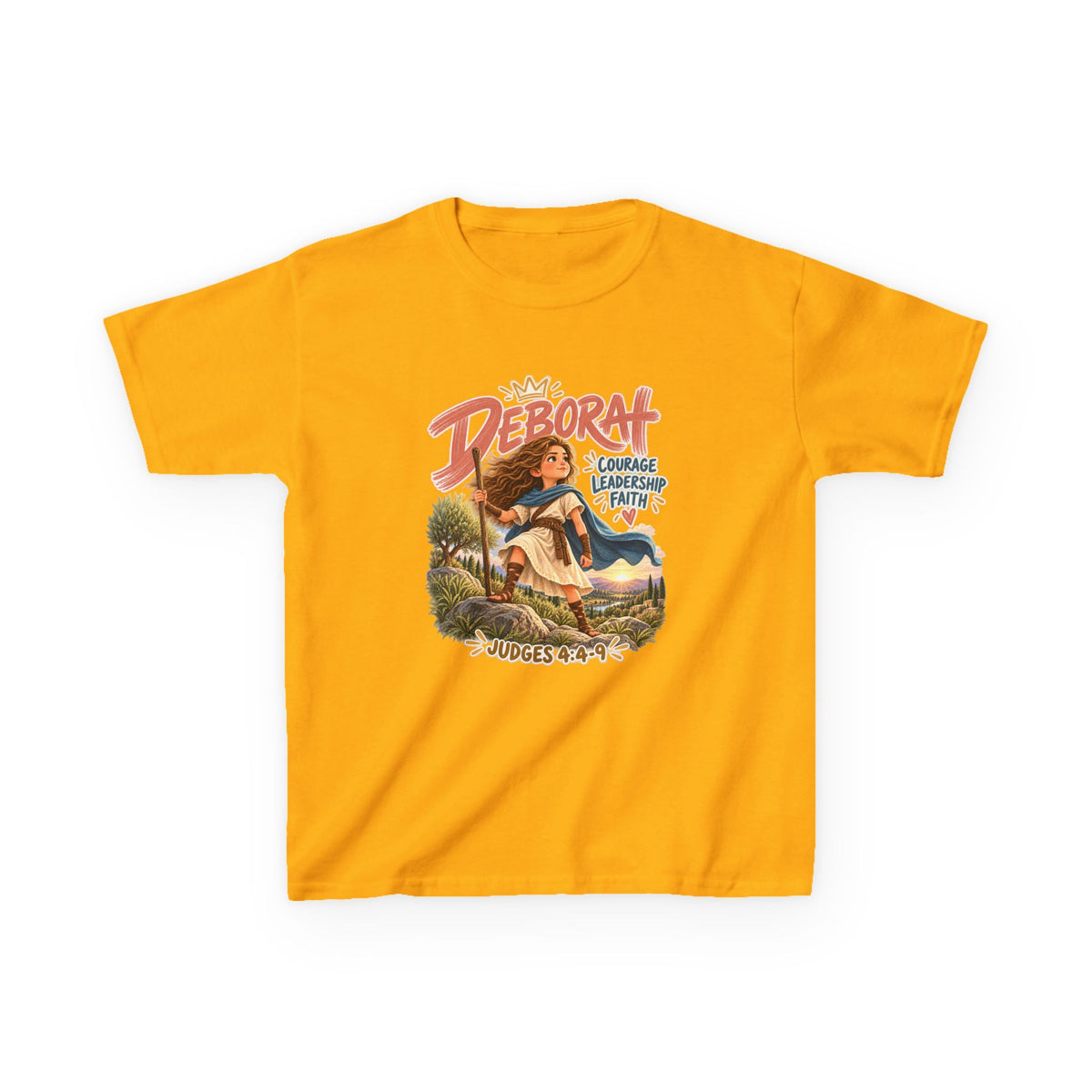 Kids Deborah Courage, Strength & Hope Christian Graphic T-Shirt