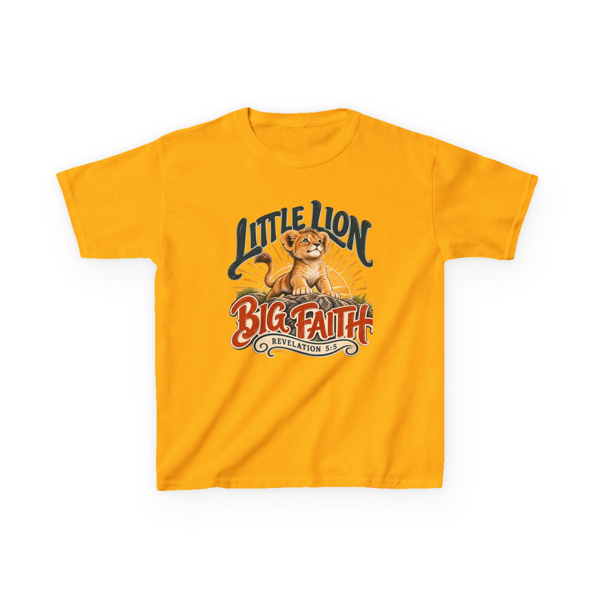 Little Lion Big Faith Kids Tee