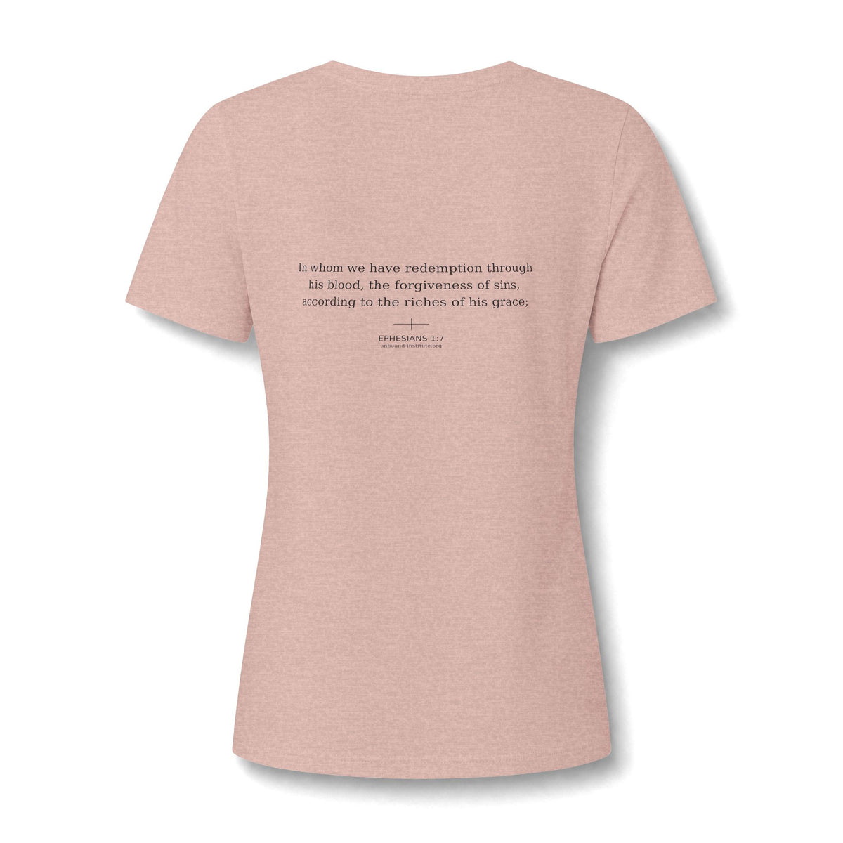 Redeemed V-Neck Tee — Women's Christian Faith T-Shirt