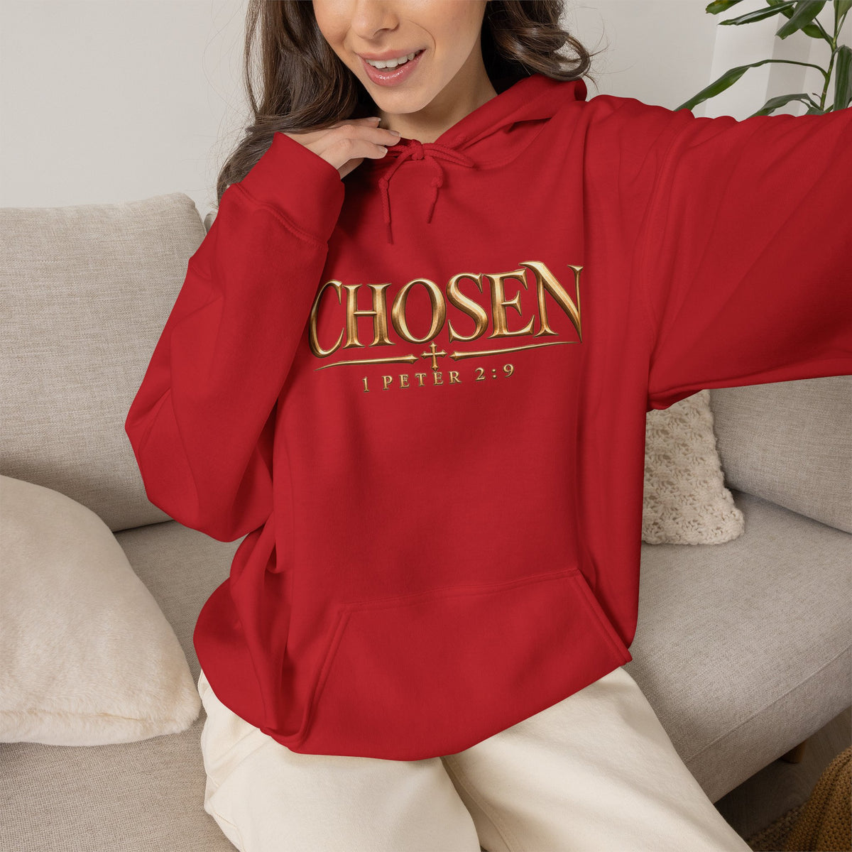 "Chosen" 1 Peter 2:9 Christian Bible Verse Hoodie Unisex