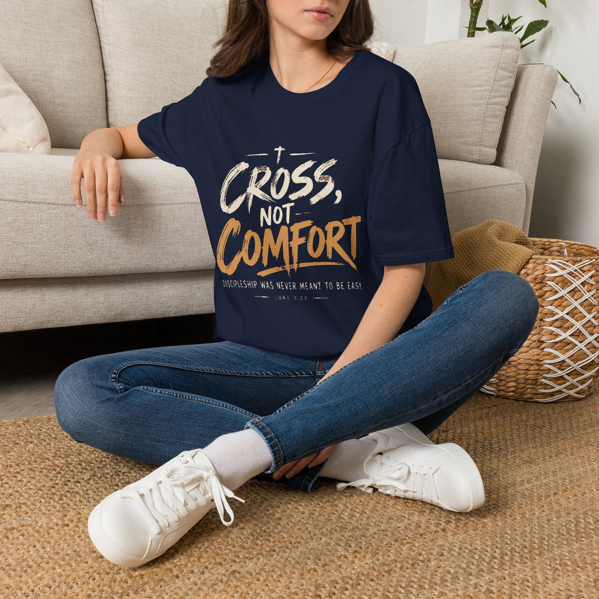Cross Not Comfort T-Shirt — Inspirational Christian Faith Tee
