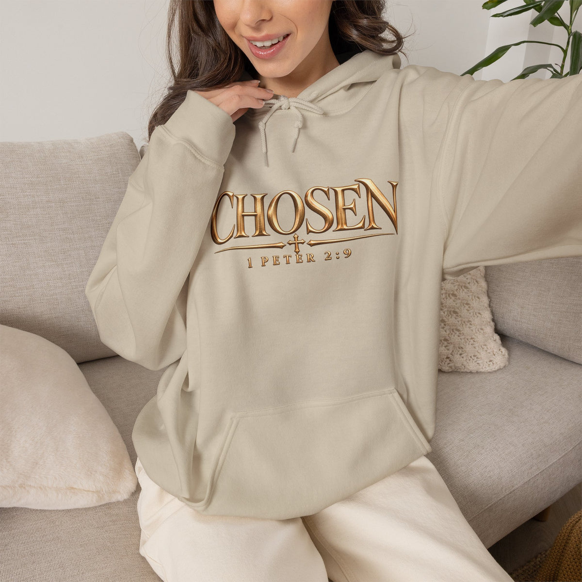 "Chosen" 1 Peter 2:9 Christian Bible Verse Hoodie Unisex