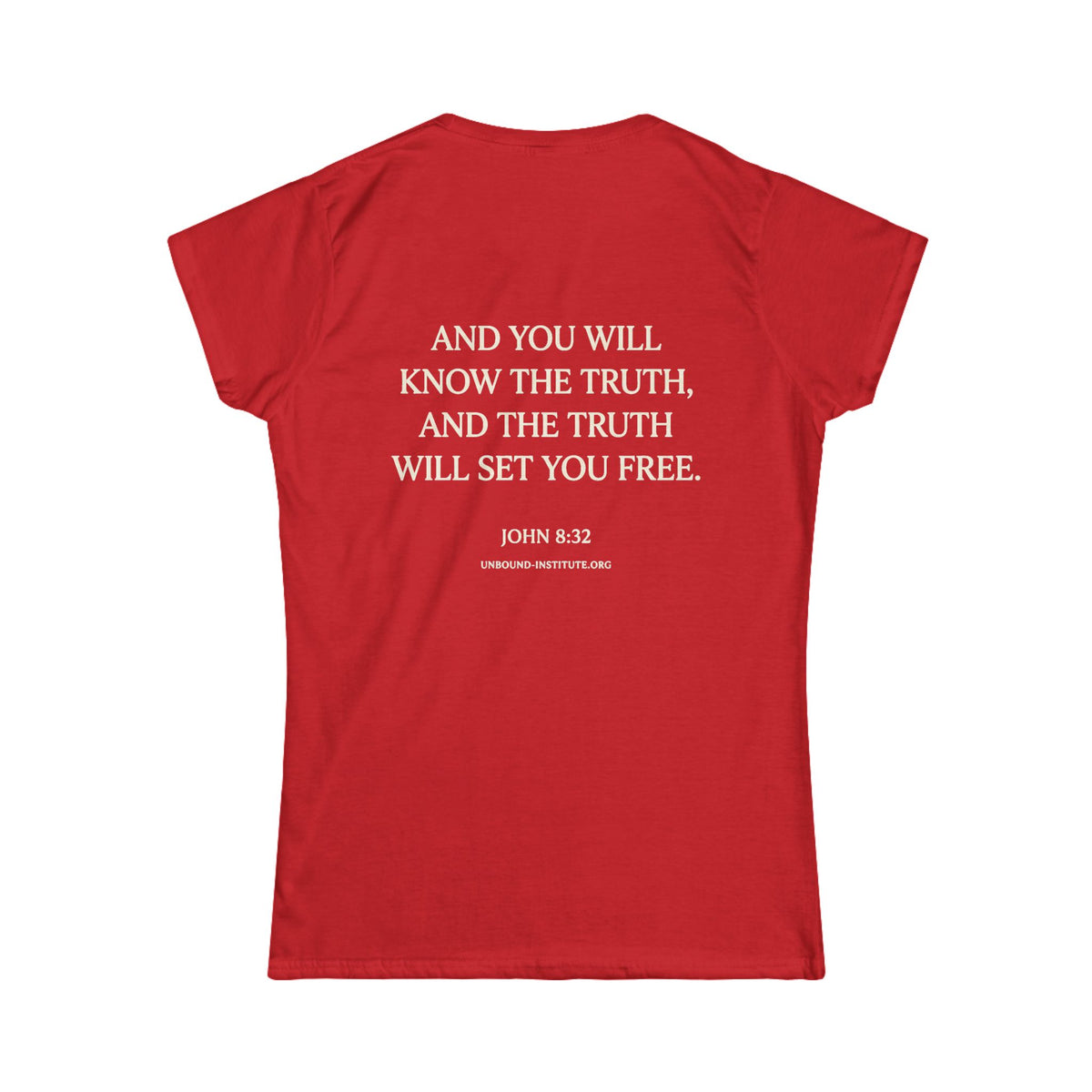 UNBOUND Christian Tee for Women — Faith Graphic Softstyle Shirt