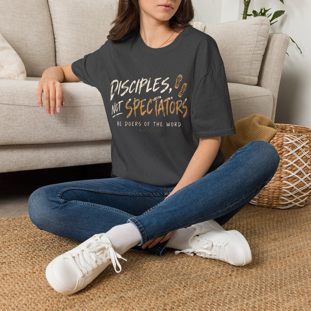 Disciples Not Spectators T-Shirt — “Be Doers of the Word” Christian Faith Tee