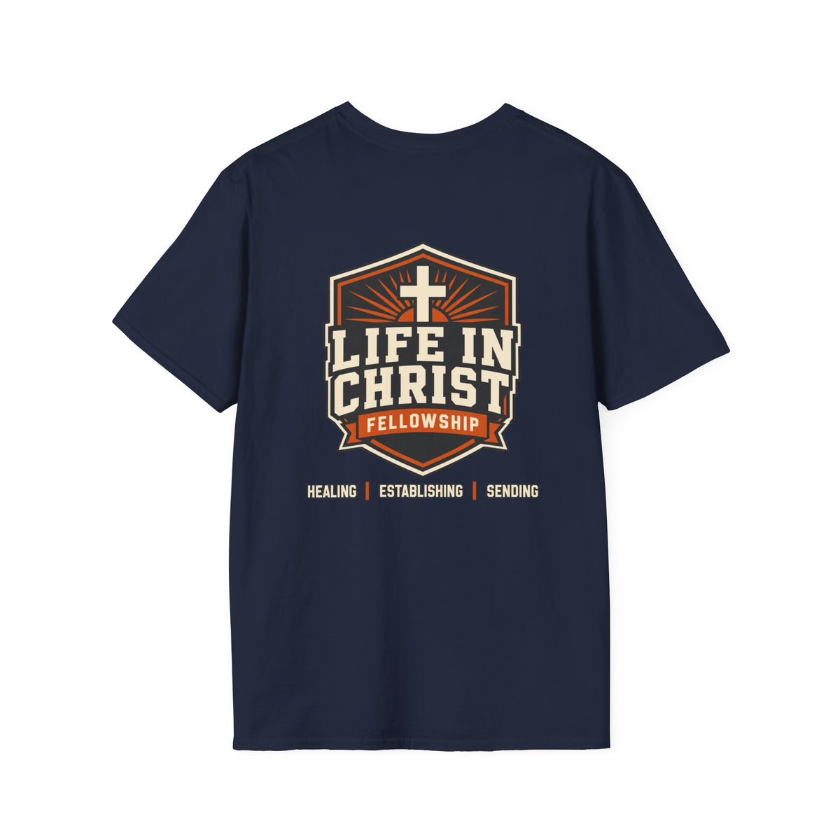 Christian T-Shirt — "Life in Christ Fellowship" Church Tee
