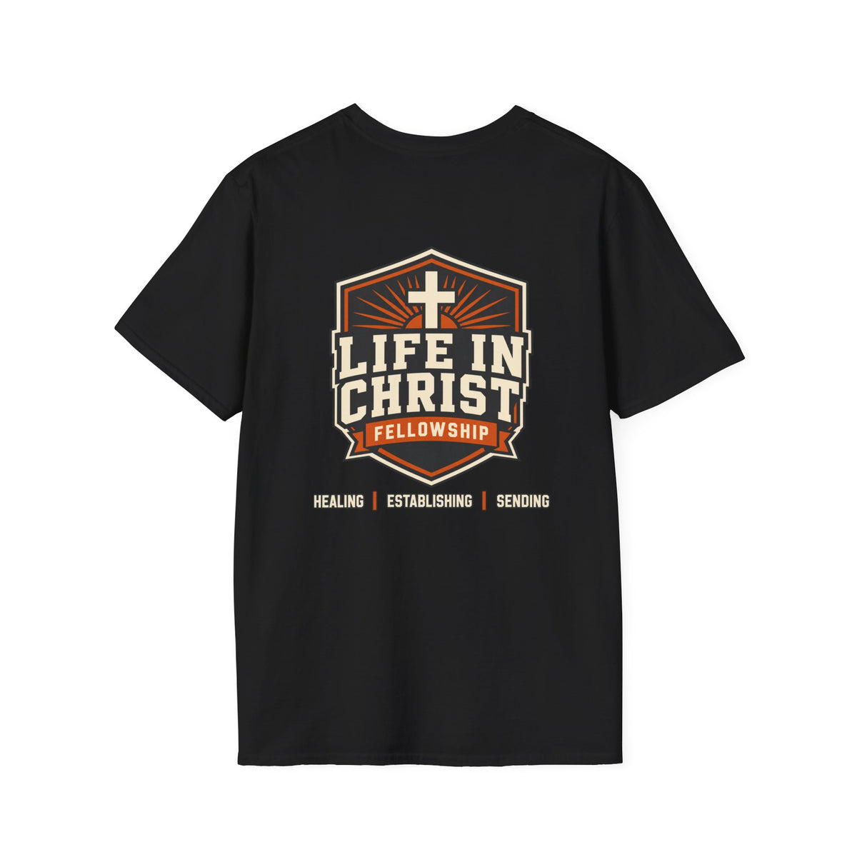 Christian T-Shirt — "Life in Christ Fellowship" Church Tee