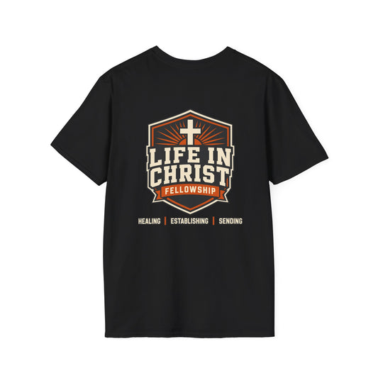 Christian T-Shirt — "Life in Christ Fellowship" Church Tee