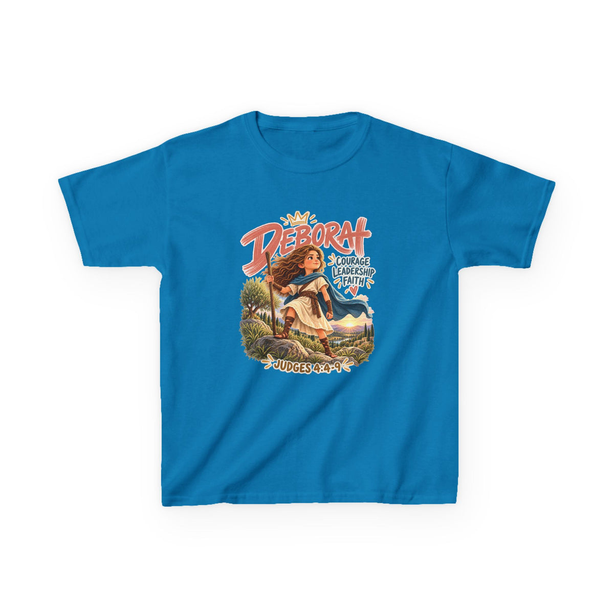 Kids Deborah Courage, Strength & Hope Christian Graphic T-Shirt