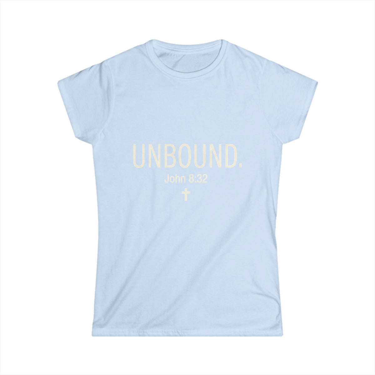 UNBOUND Christian Tee for Women — Faith Graphic Softstyle Shirt