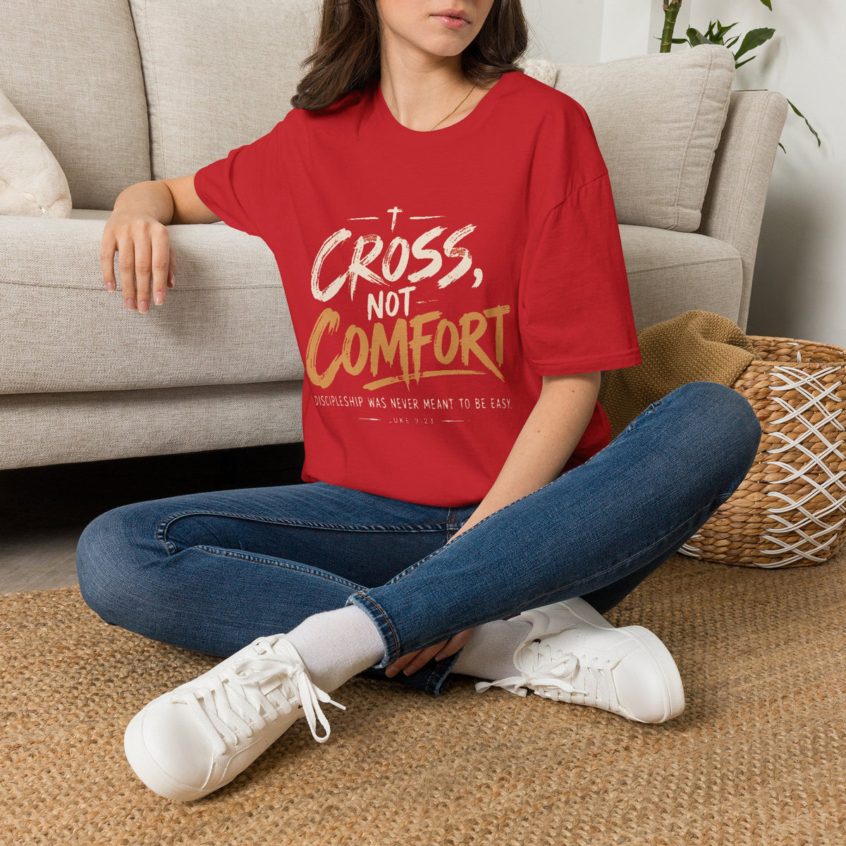 Cross Not Comfort T-Shirt — Inspirational Christian Faith Tee