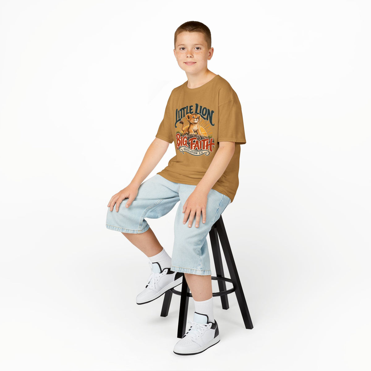 Little Lion Big Faith Kids Tee