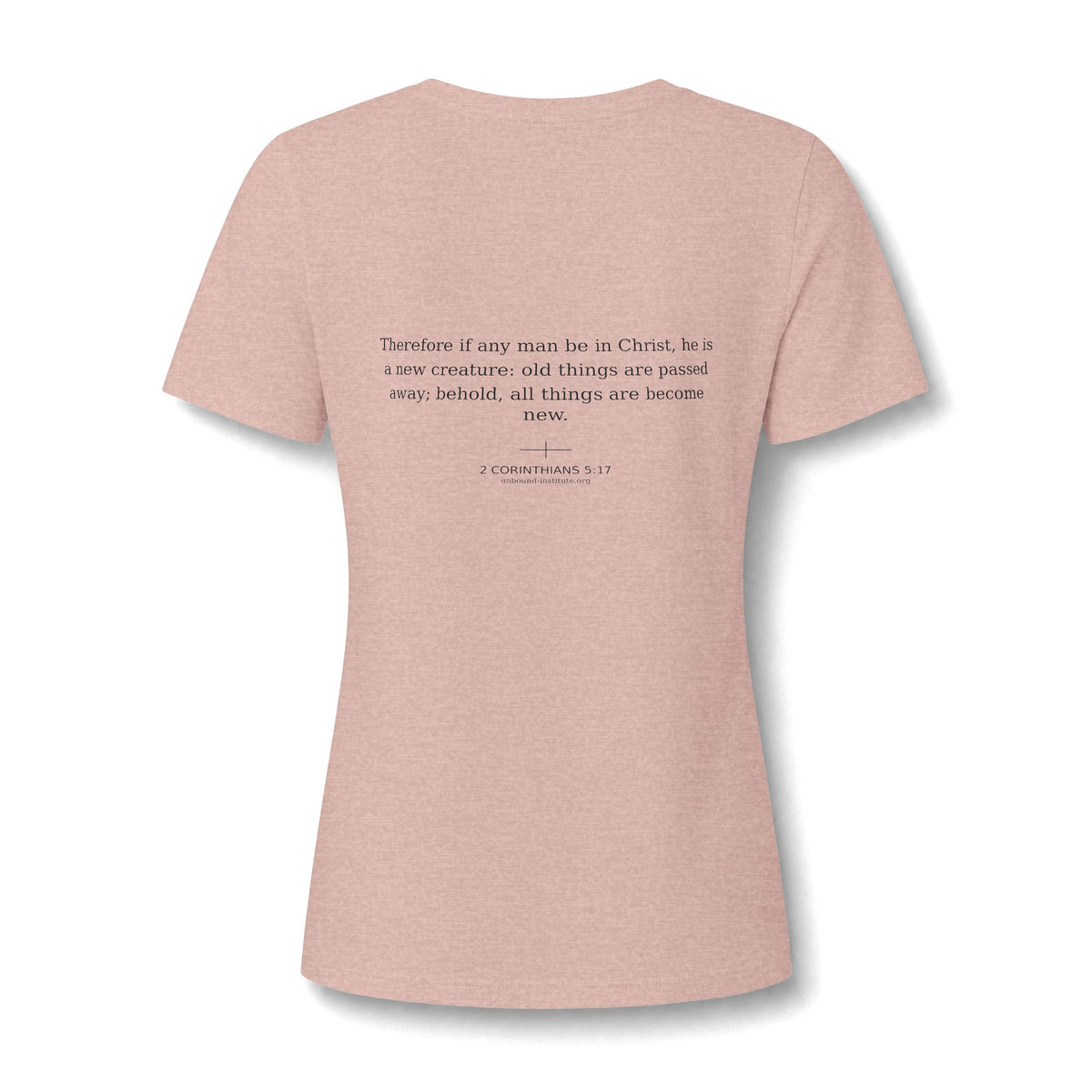 V-Neck Tee — 'NEW.' Faith Renewal Christian Shirt