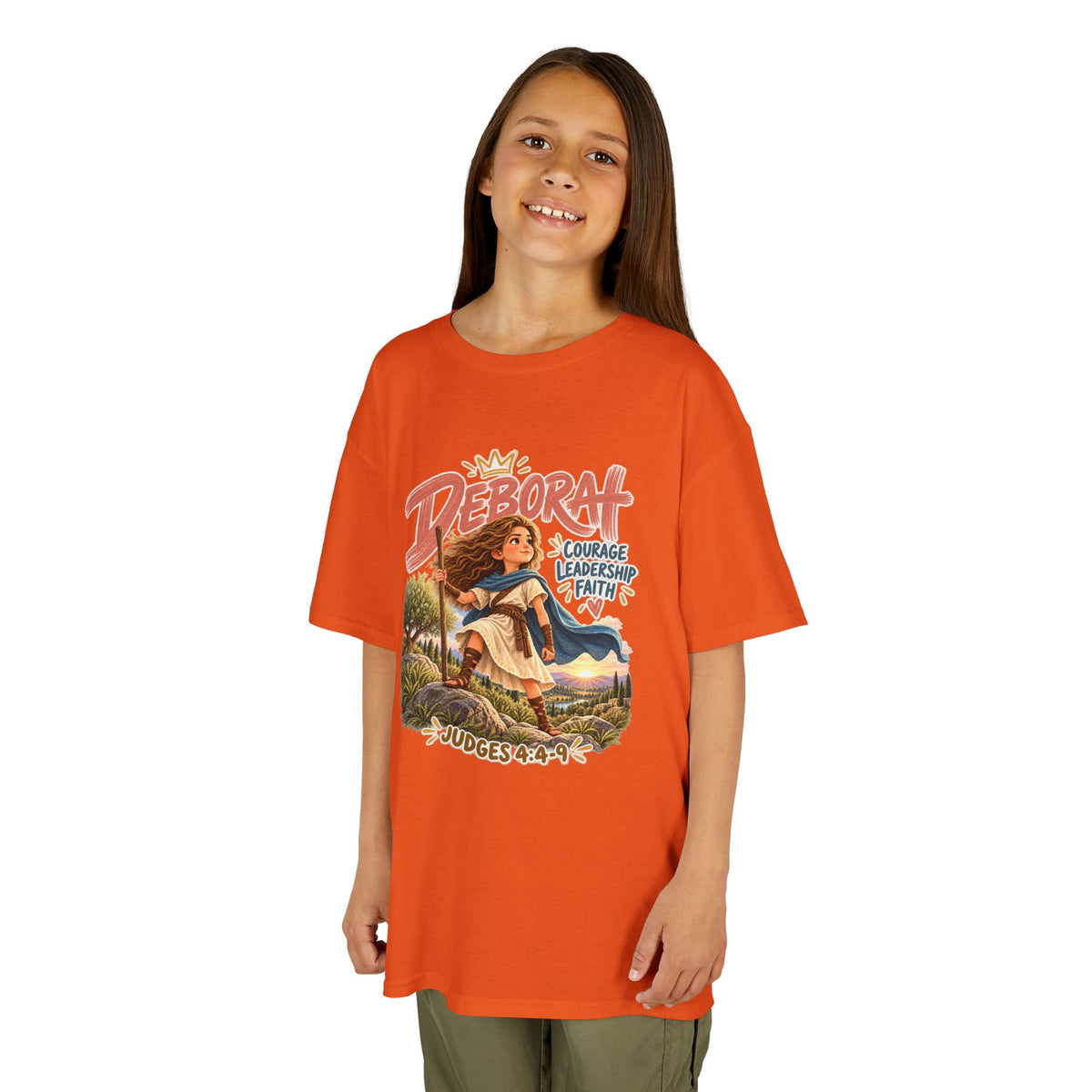 Kids Deborah Courage, Strength & Hope Christian Graphic T-Shirt