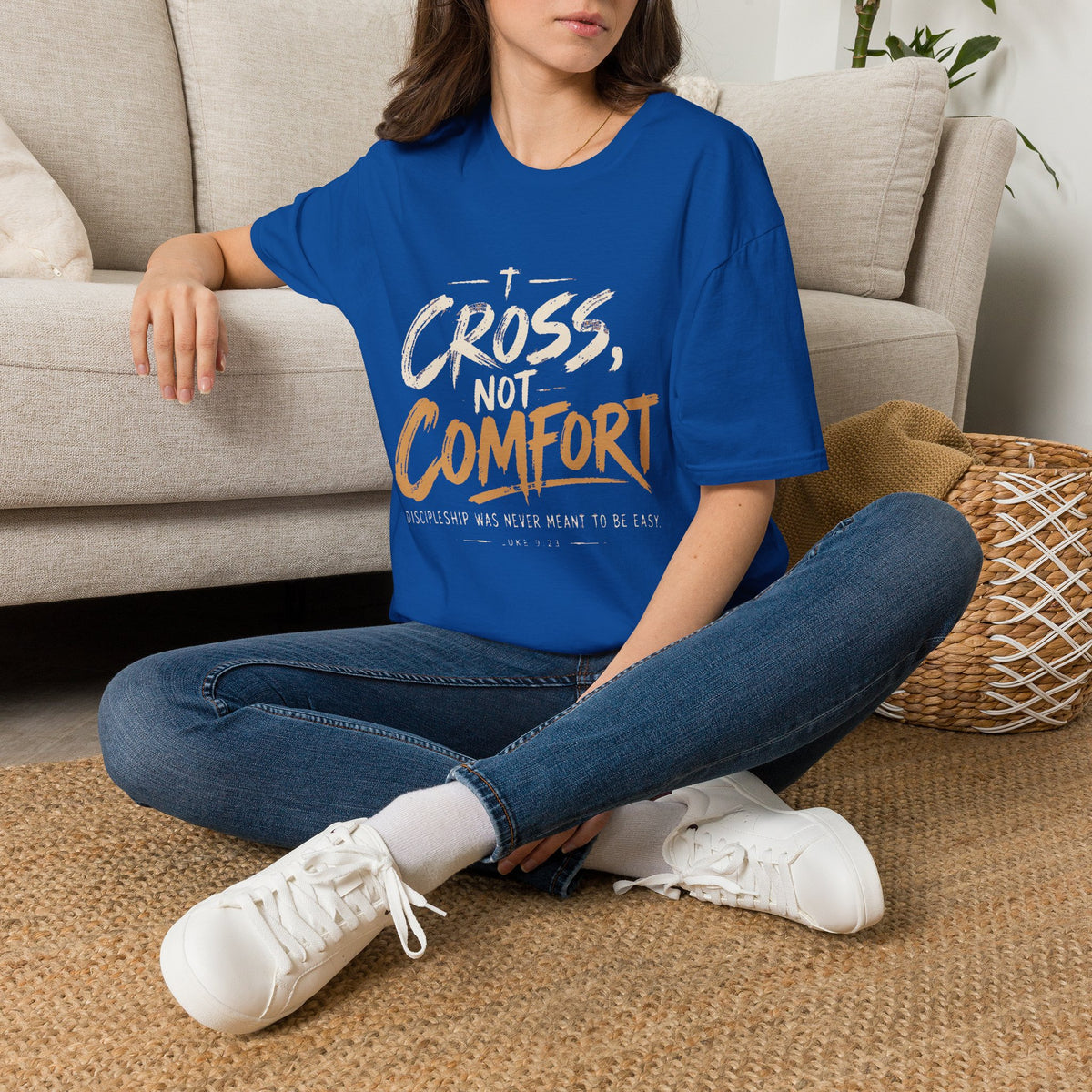 Cross Not Comfort T-Shirt — Inspirational Christian Faith Tee