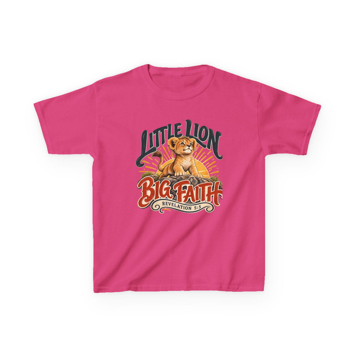 Little Lion Big Faith Kids Tee