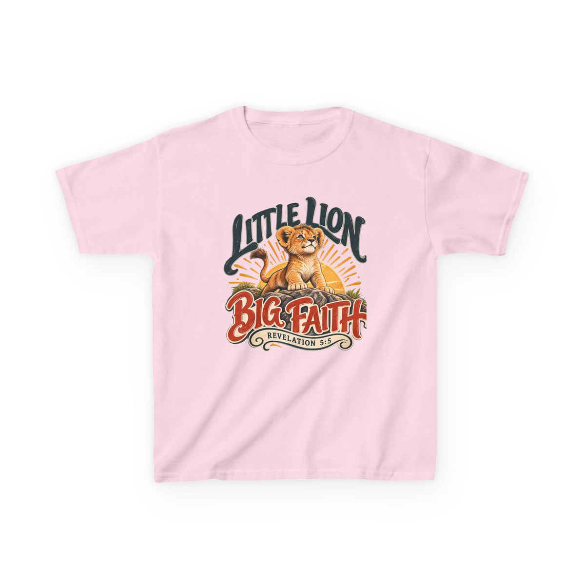 Little Lion Big Faith Kids Tee